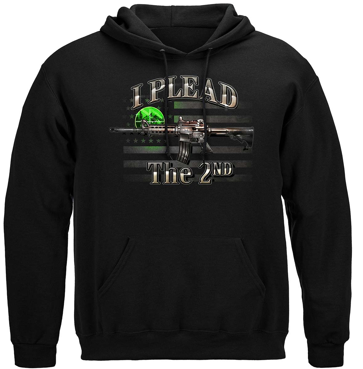 2nd Amendment I Plead the 2nd Hoodie - front view