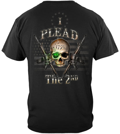 2nd Amendment I Plead the 2nd T-Shirt - back view