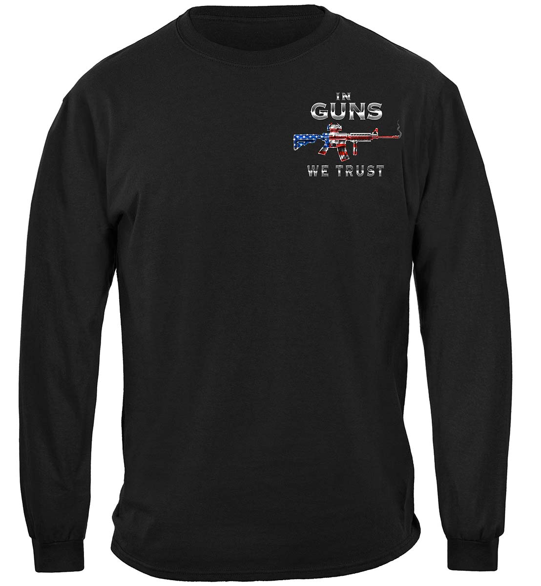 2nd Amendment In Guns We Trust Long Sleeve Shirt - front view