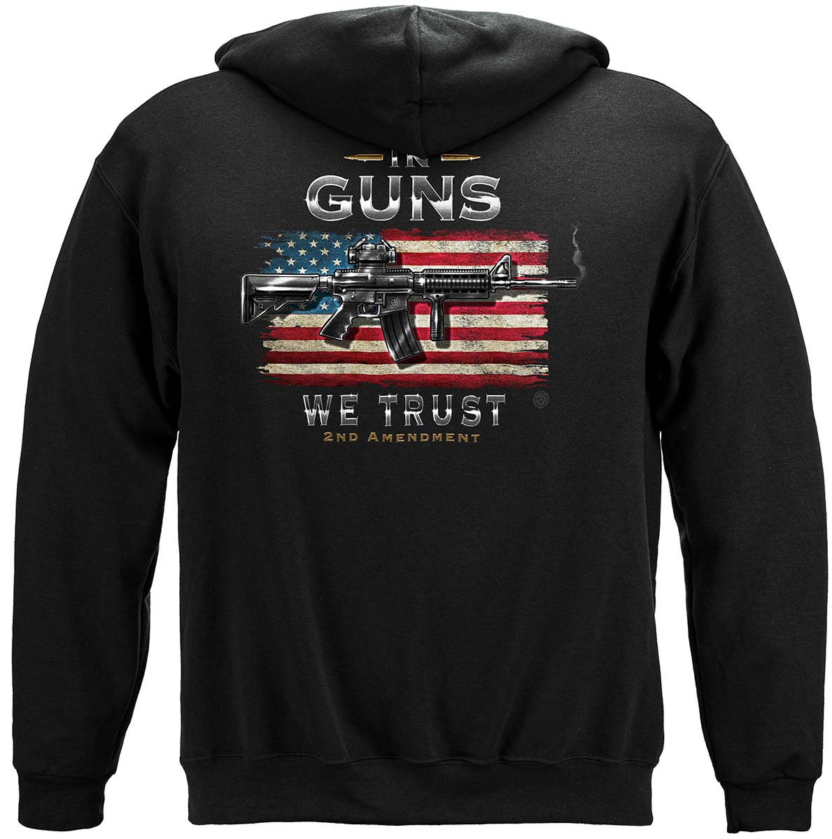 2nd Amendment In Guns We Trust Hoodie - back view