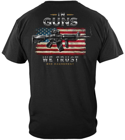 2nd Amendment In Guns We Trust T-Shirt - back view