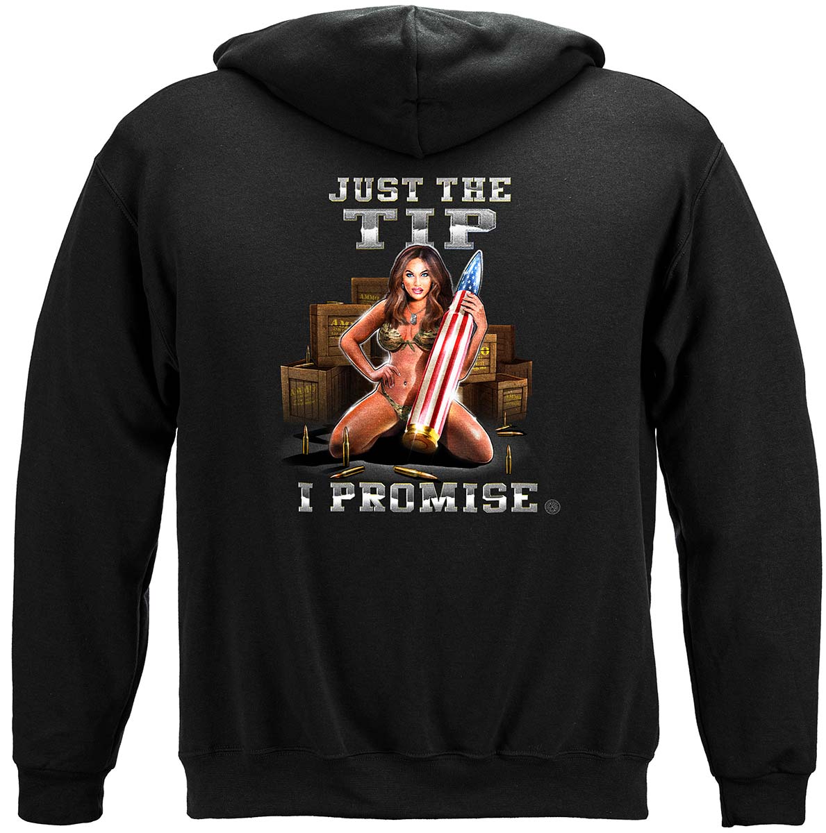 2nd Amendment Just the Tip Hoodie - back view