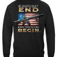 2nd Amendment My Rights Don't End Long Sleeve Shirt - back view
