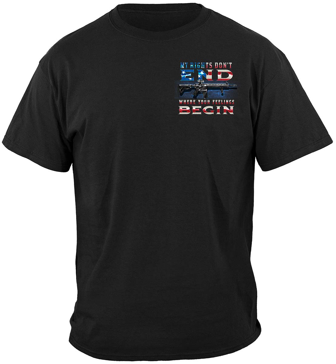 2nd Amendment My Rights Don't End T-Shirt - front view