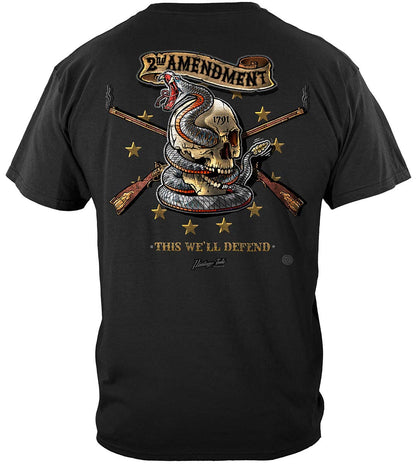 2nd Amendment Tattoo This We'll Defend T-Shirt - back view