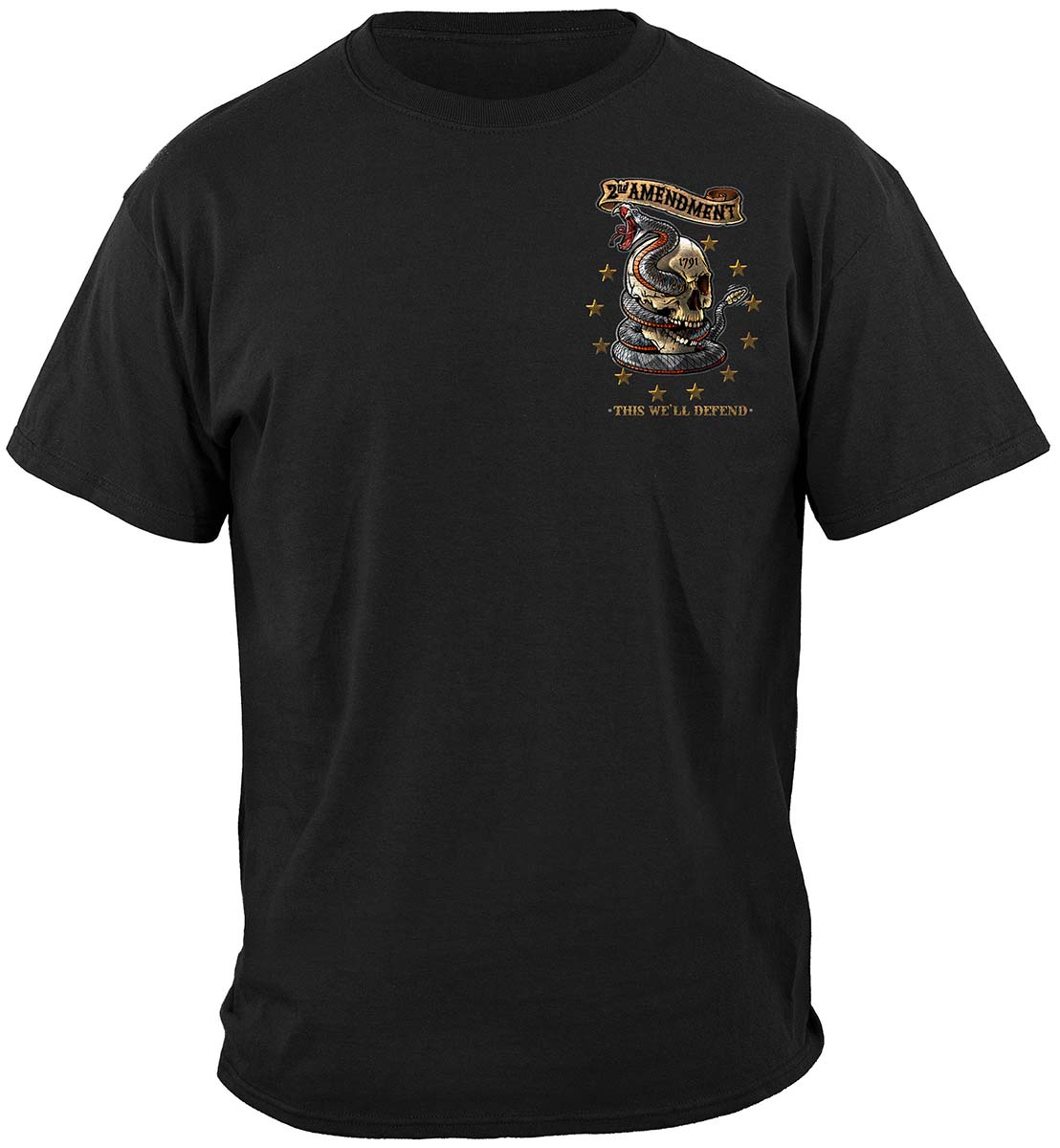 2nd Amendment Tattoo This We'll Defend T-Shirt - front view