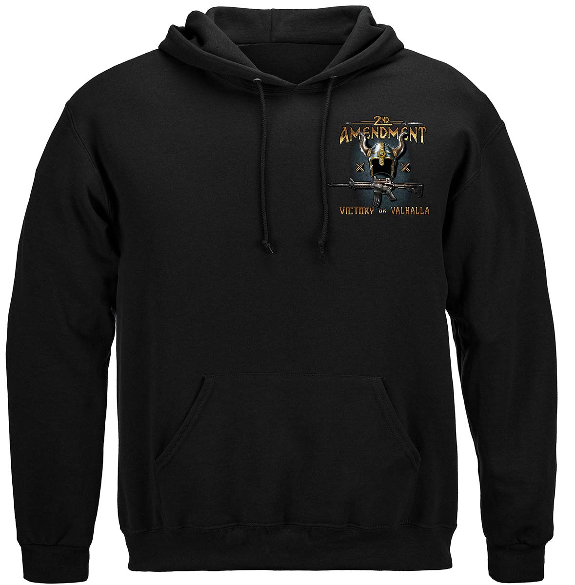 2nd Amendment Viking Warrior Hoodie - front view
