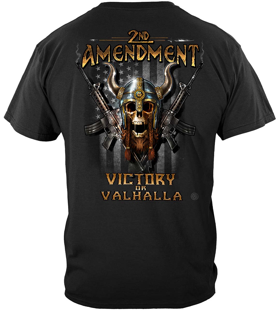 2nd Amendment Viking Warrior T-Shirt - back view