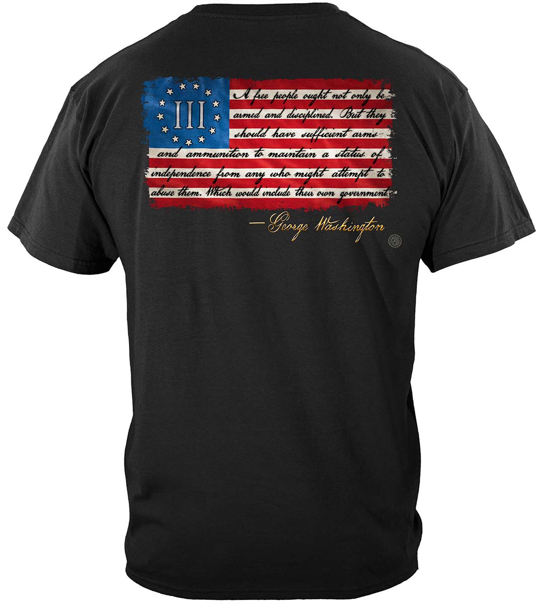 2nd Amendment George Washington T-Shirt - back view