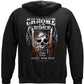 Trucker Chrome to the Bone Diesel Runs Deep Hoodie - back view