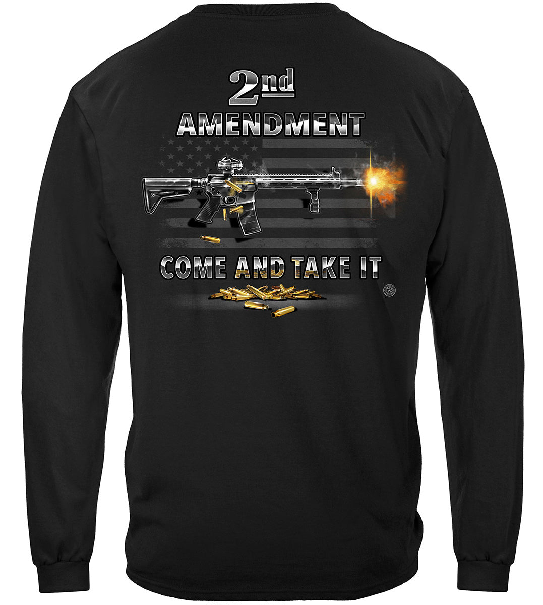 2nd Amendment Come and Take It Long Sleeve Shirt - back view