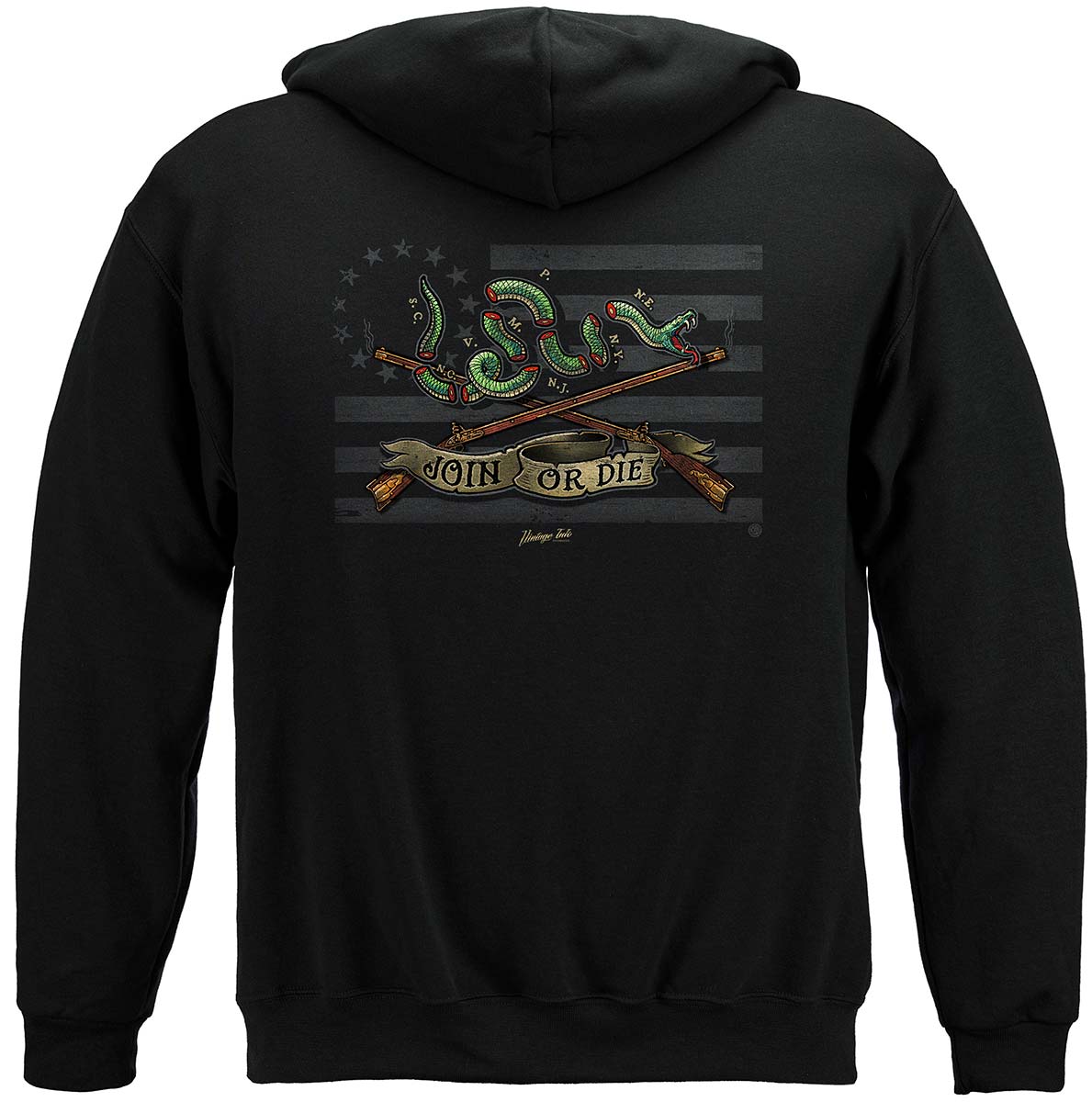 2nd Amendment Join or Die Hoodie - back view