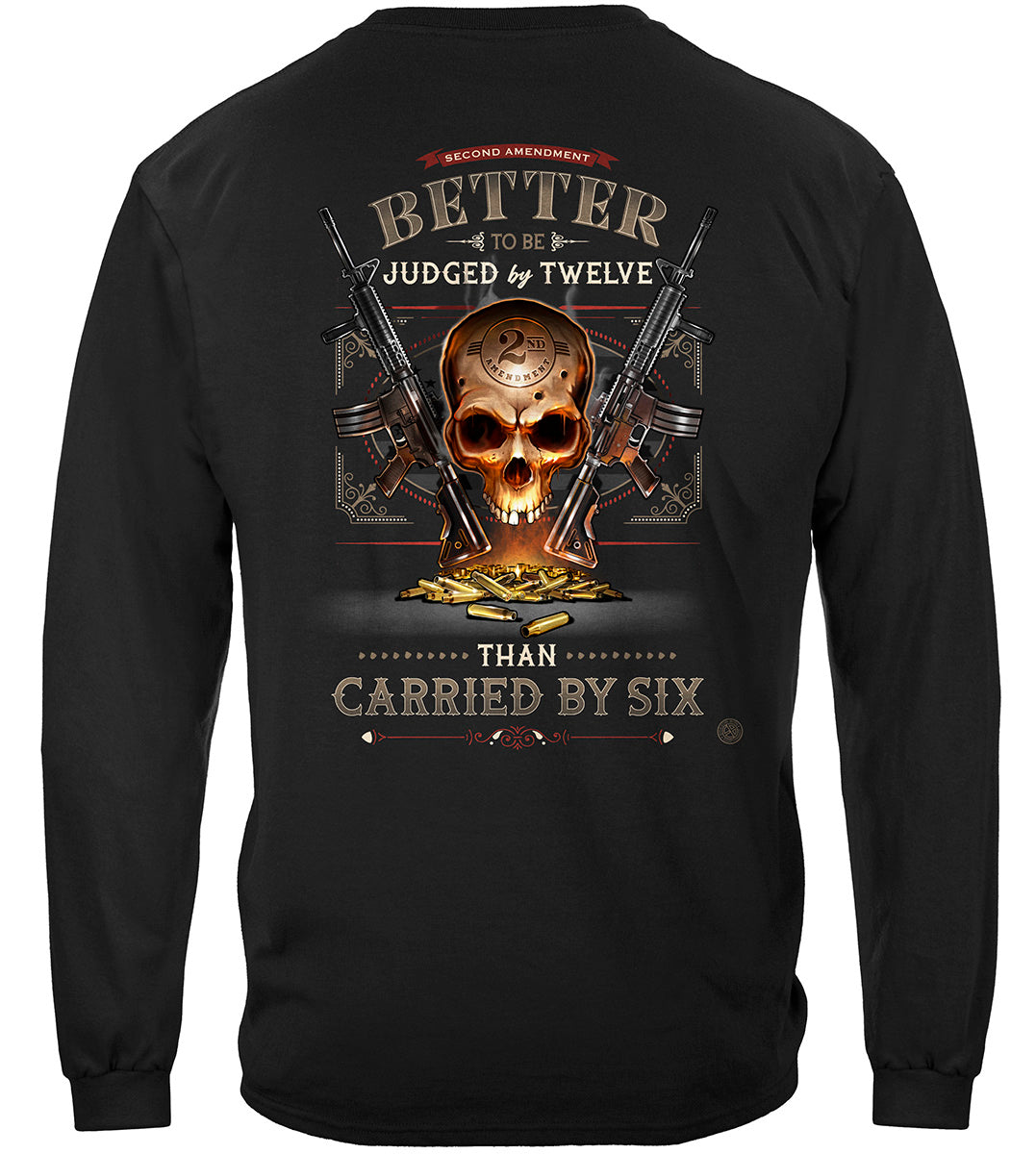 2A Judged by 12 Than Carried by 6 Long Sleeve Shirt - back view