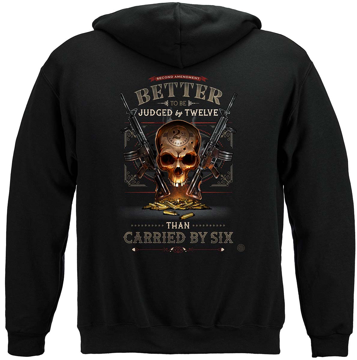 2A Judged by 12 Than Carried by 6 Hoodie - back view