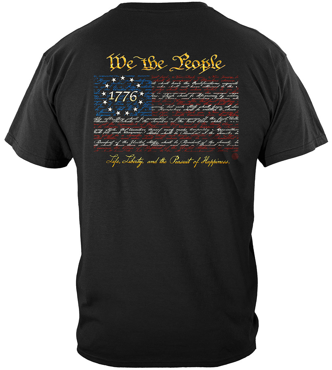 Constitution Betsy Ross Flag We the People T-Shirt - back view