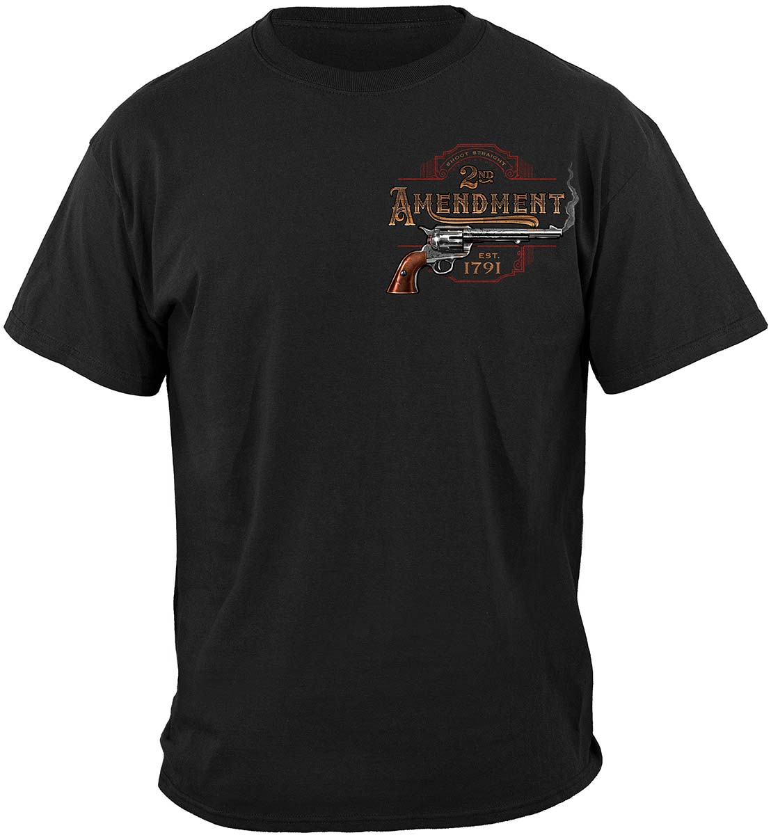 2nd Amendment Saloon Betsy Ross Flag Come and Take It T-Shirt - front view