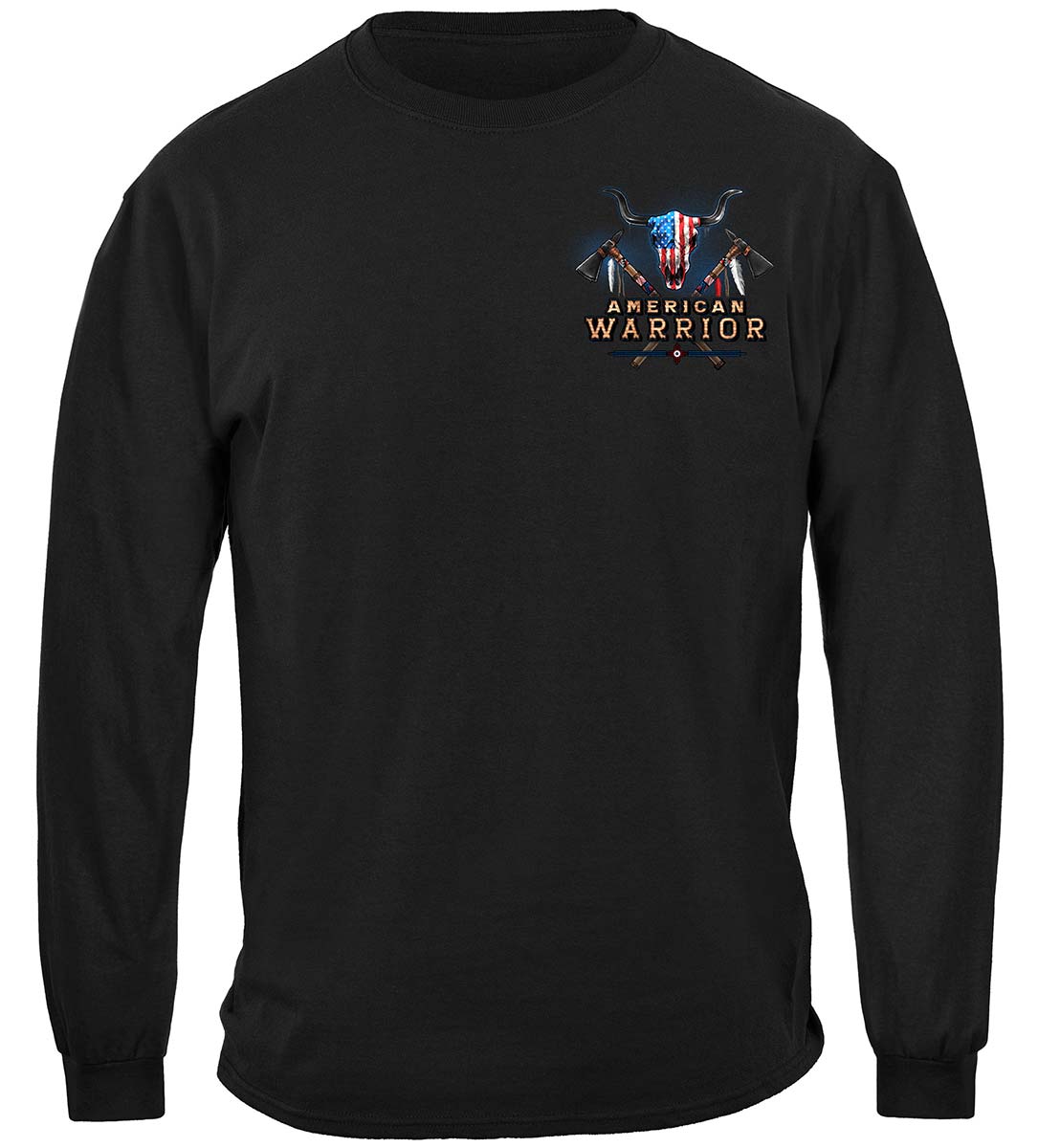 American Indian First Nation Warrior Long Sleeve Shirt - front view