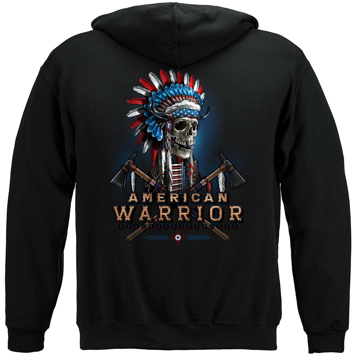 American Indian First Nation Warrior Hoodie - back view