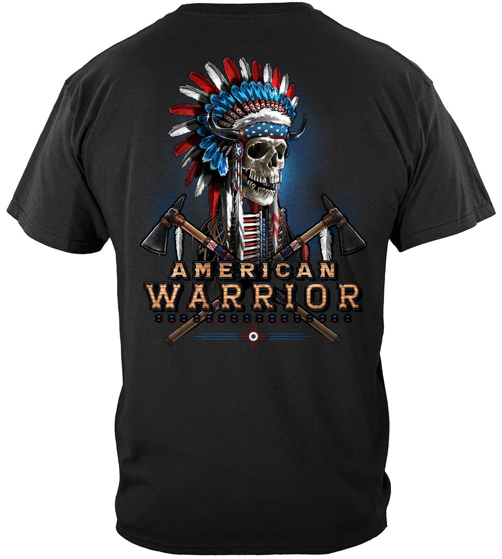 American Indian First Nation Warrior T-Shirt - back view