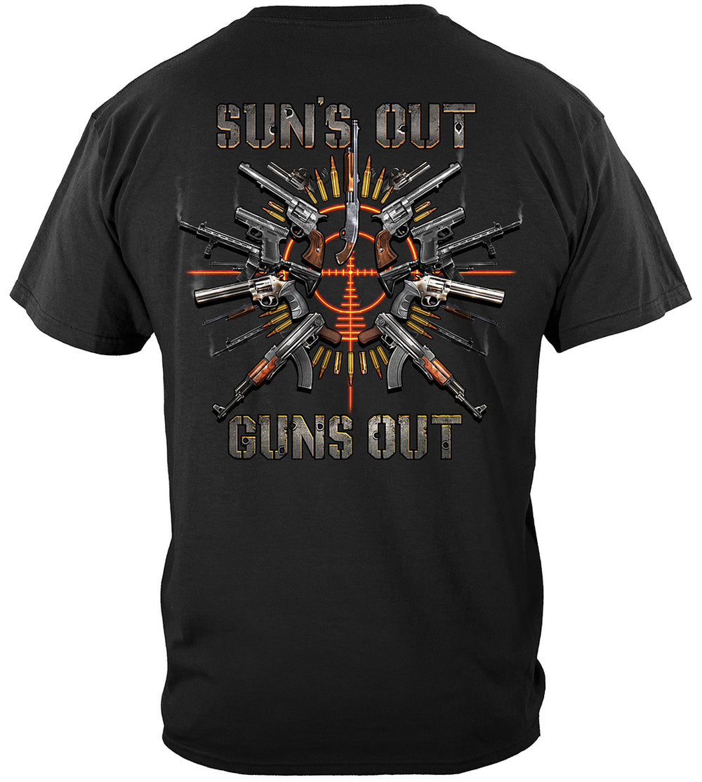 2nd Amendment Sun's Out Guns Out T-Shirt - back view