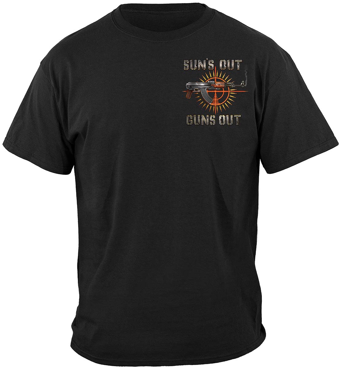 2nd Amendment Sun's Out Guns Out T-Shirt - front view