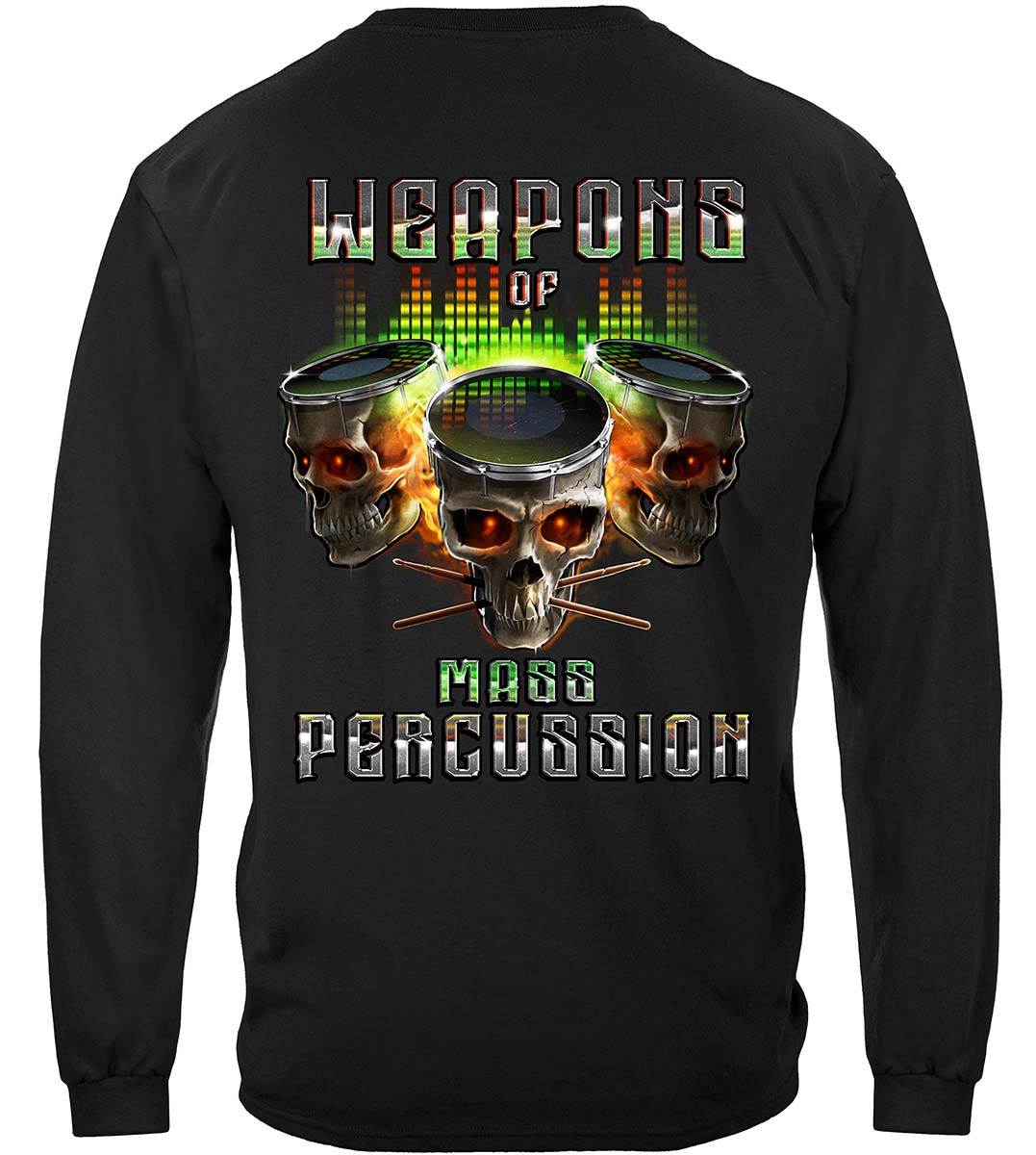 Drum Weapons of Mass Percussion Long Sleeve Shirt - back view