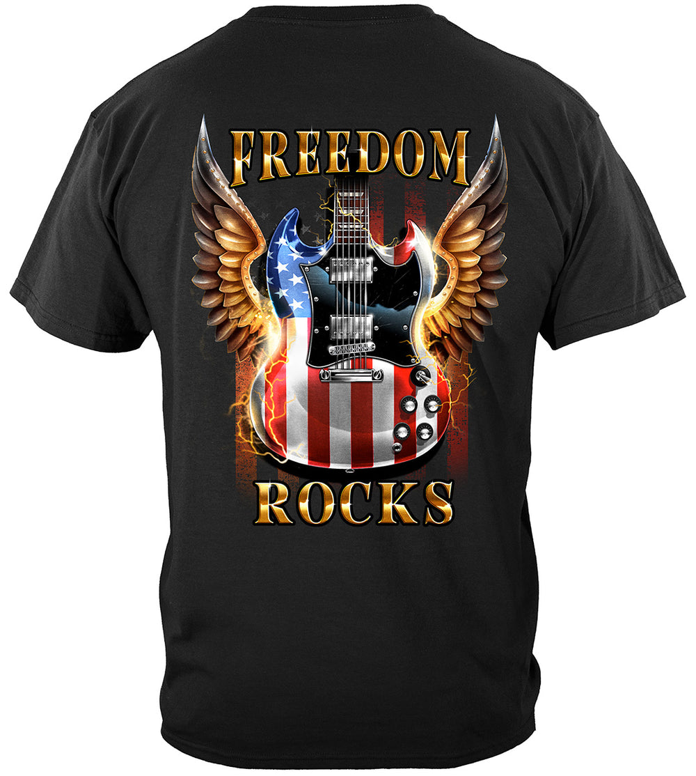 Guitar Freedom Rocks T-Shirt - back view