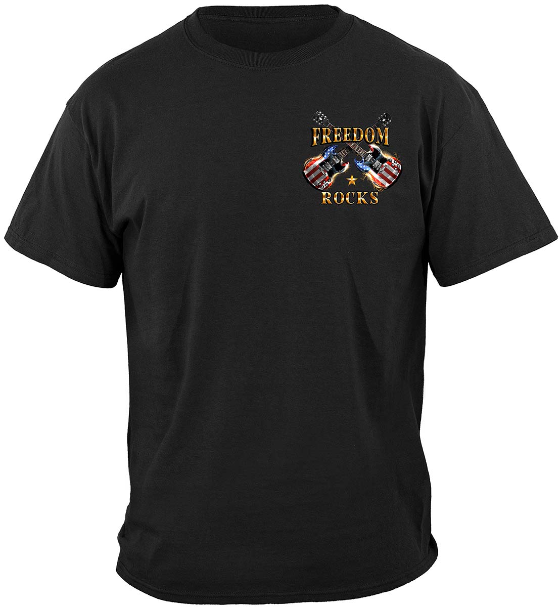 Guitar Freedom Rocks T-Shirt - front view