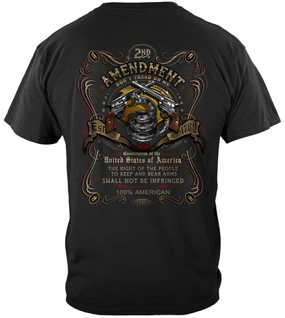 2A Old Fashioned Label Don't Tread on Me T-Shirt - back view
