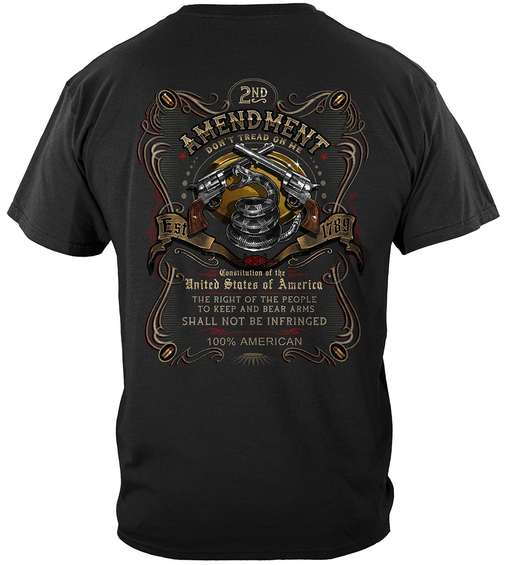 2A Old Fashioned Label Don't Tread on Me T-Shirt - back view