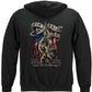 2nd Amendment Don't Tread Tattered Flag Hoodie - back view