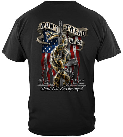2nd Amendment Don't Tread Tattered Flag T-Shirt - back view
