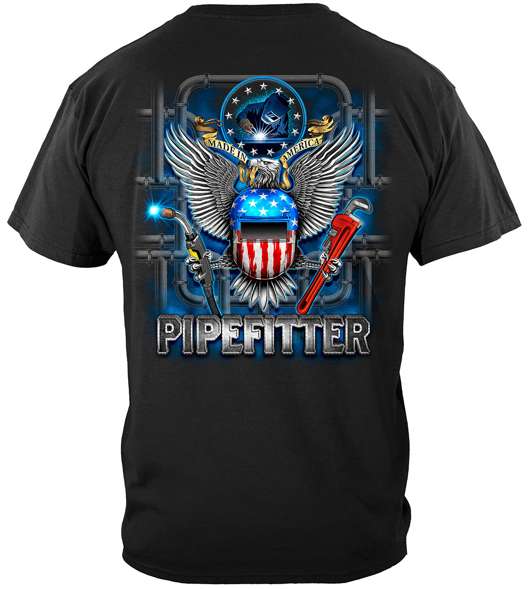 Made in America Pipefitter T-Shirt - back view