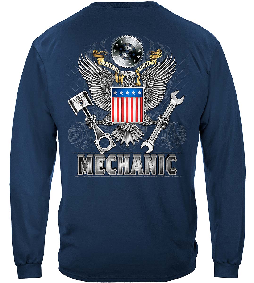 Made in America Mechanic Long Sleeve Shirt - back view