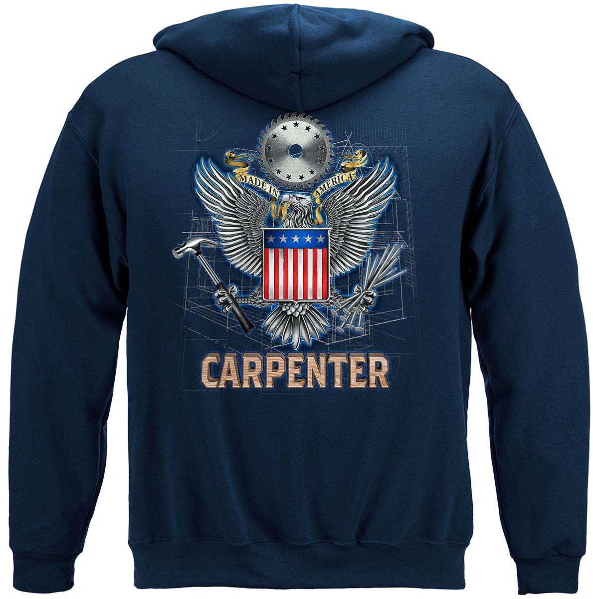 Made in America Carpenter Hoodie - back view