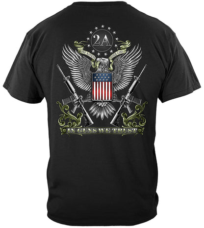Made in America In Guns We Trust T-Shirt - back view