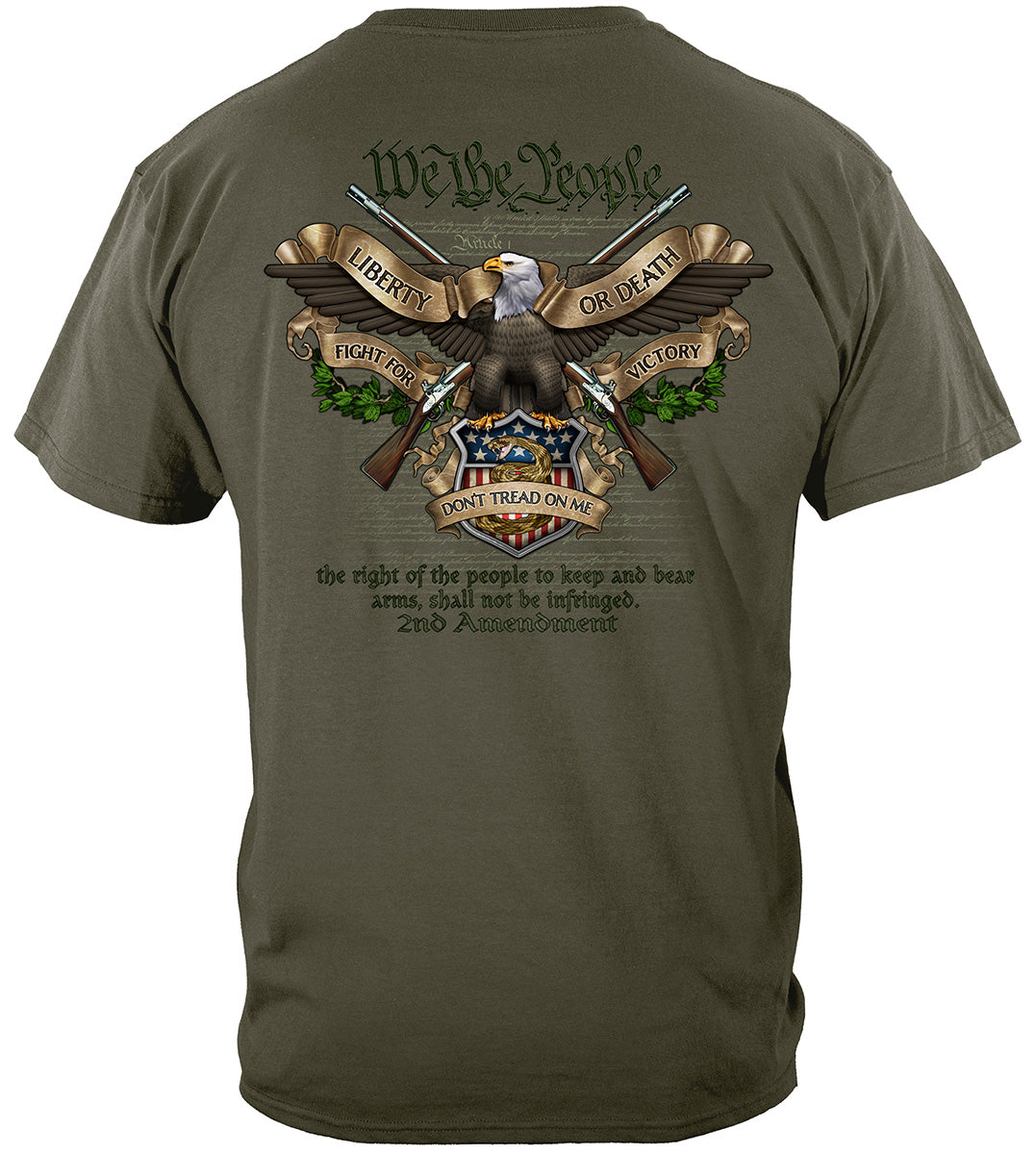 We the People Liberty or Death Fight for Victory T-Shirt - back view