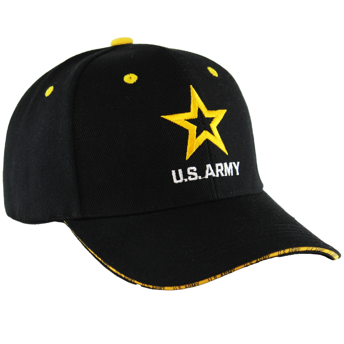 US Army Black & Yellow Sandwich Cap – view 3
