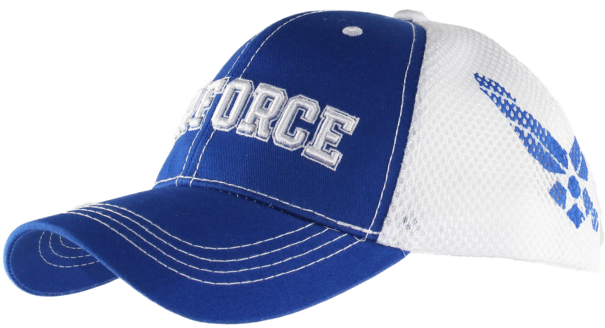 United States Air Force Blue on White Mesh Cap – view 3