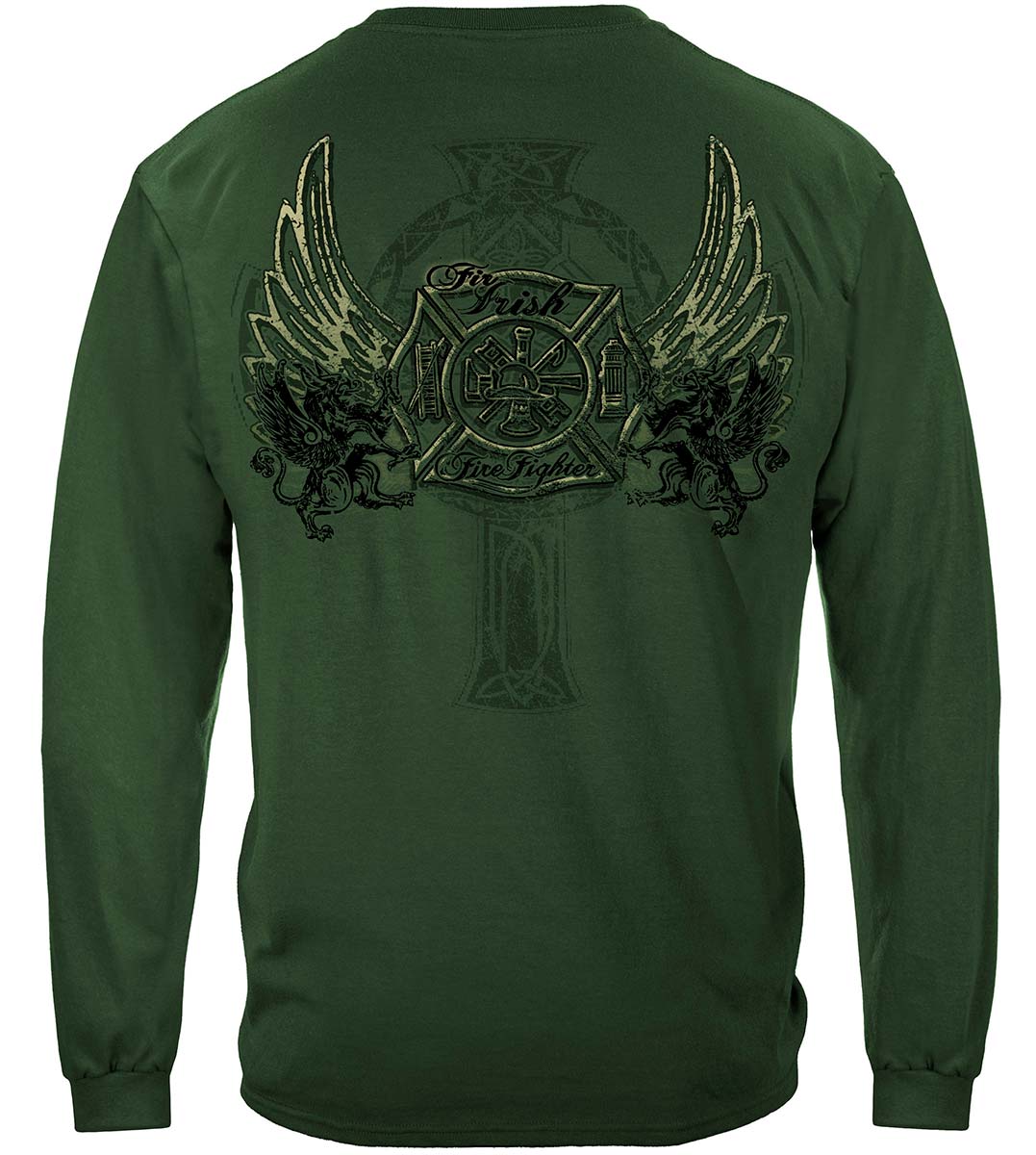 Elite Breed Irish Firefighter Long Sleeve Shirt - back view