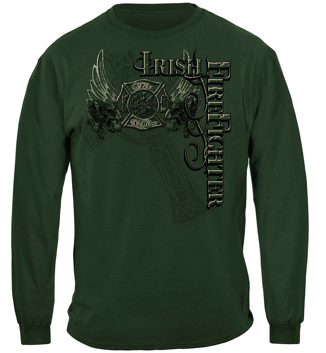 Elite Breed Irish Firefighter Long Sleeve Shirt - front view