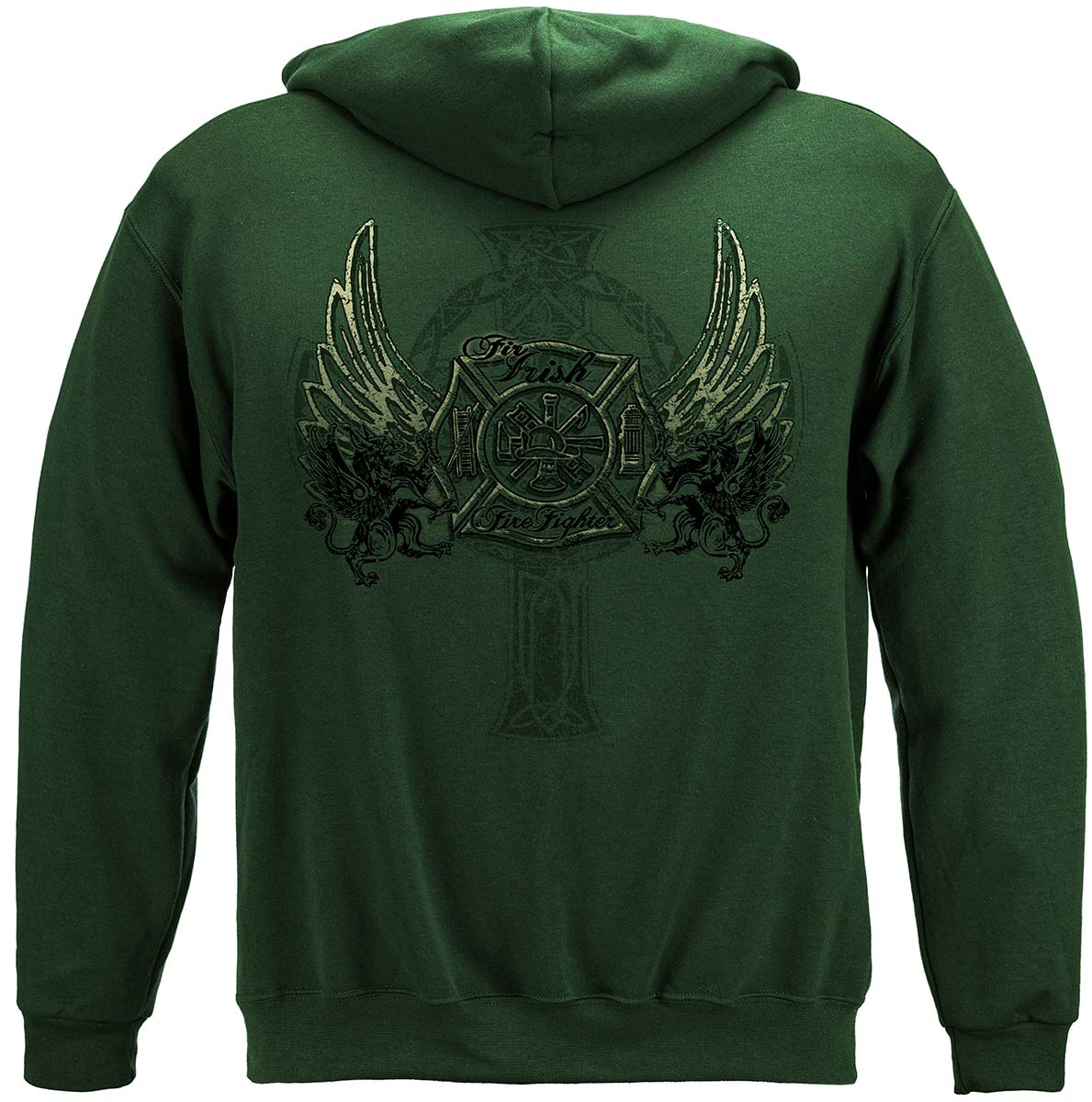 Elite Breed Irish Firefighter Hoodie - back view