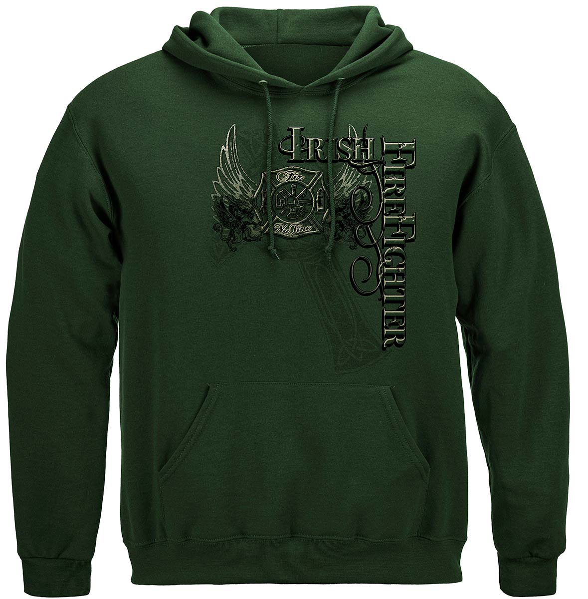 Elite Breed Irish Firefighter Hoodie - front view