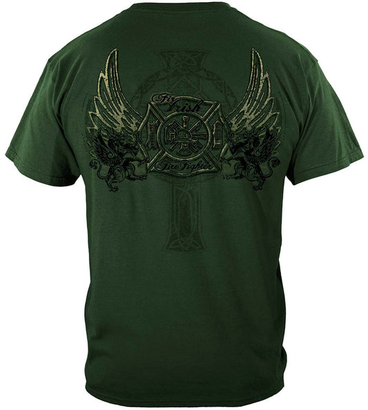 Elite Breed Irish Firefighter T-Shirt - back view