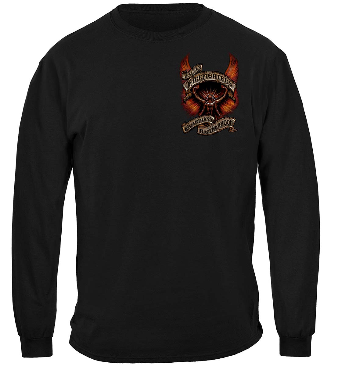 Fallen Firefighters Guardians Long Sleeve Shirt - front view