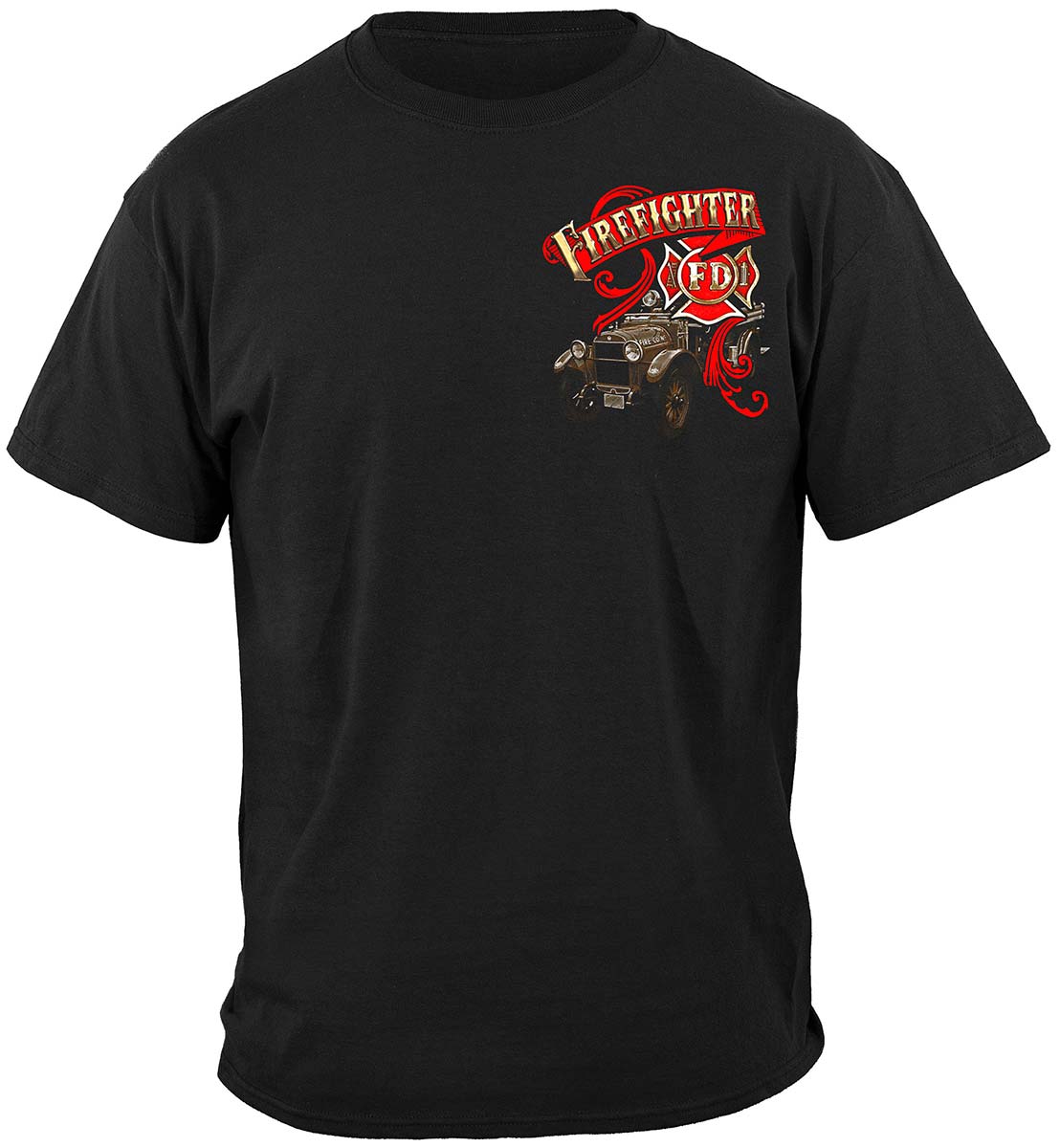 Elite Breed Antique Fire Dept T-Shirt - front view