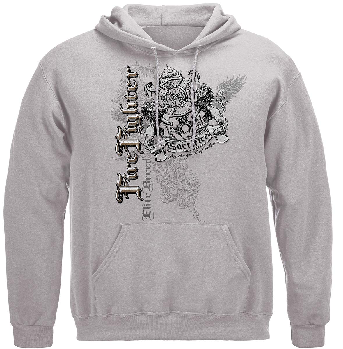 Elite Breed Sacrifice Firefighter Hoodie - front view