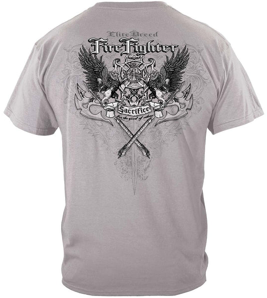 Elite Breed Sacrifice Firefighter T-Shirt - back view