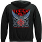 Elite Breed Chrome Eagle Firefighter Hoodie - back view