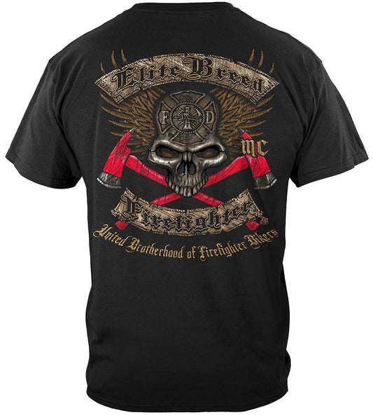 Elite Breed Firefighter Biker T-Shirt - back view
